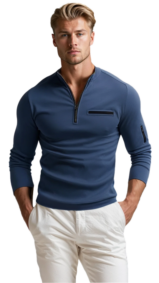 Leo   | Luxe Quarter-Zip Sweater