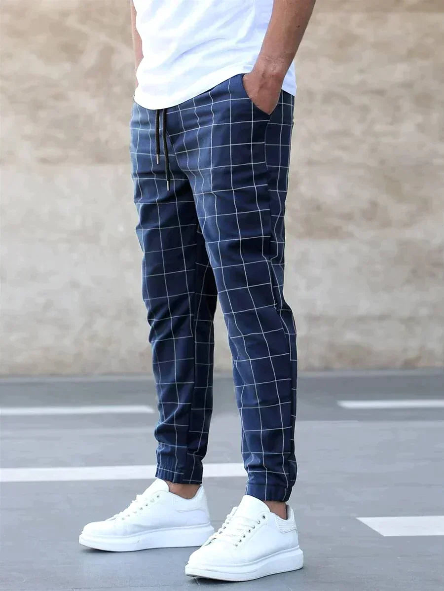 Kane   | casual pants with plaid pattern