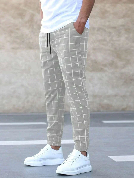 Kane   | casual pants with plaid pattern