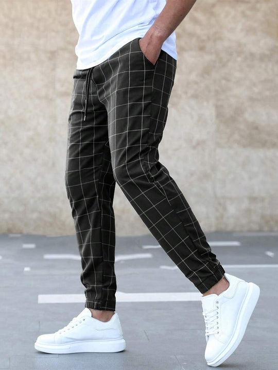 Kane   | casual pants with plaid pattern