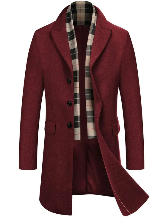 Thomas  | Men's wool coat with removable collar