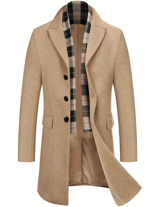 Thomas  | Men's wool coat with removable collar