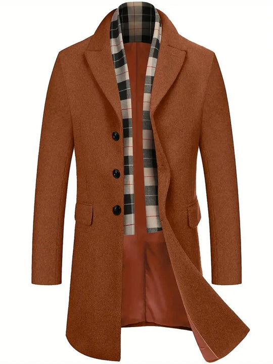 Thomas  | Men's wool coat with removable collar