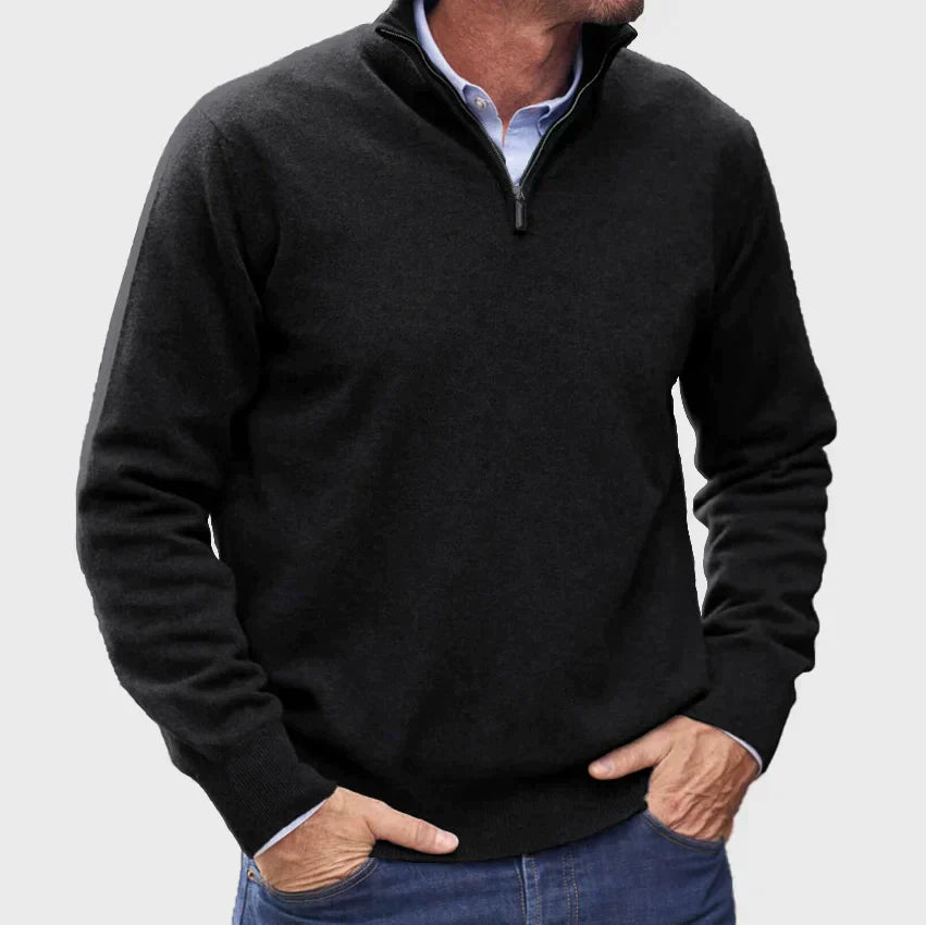 Charlie  | Italian cashmere sweater for men with zipper