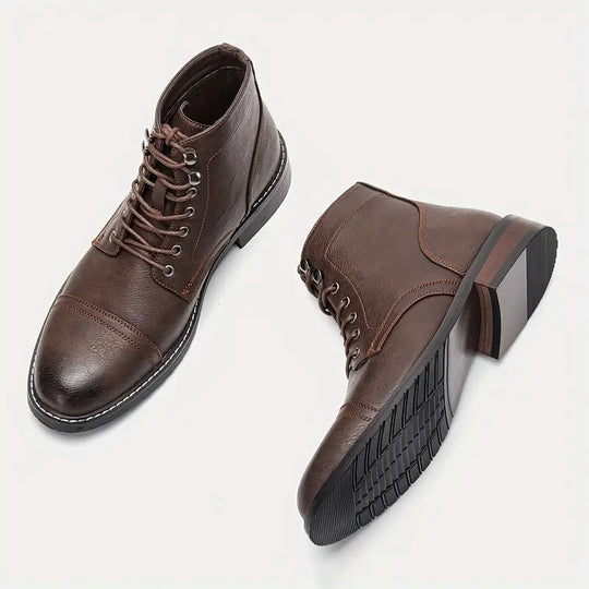 Trendy Vintage Leather Boots.