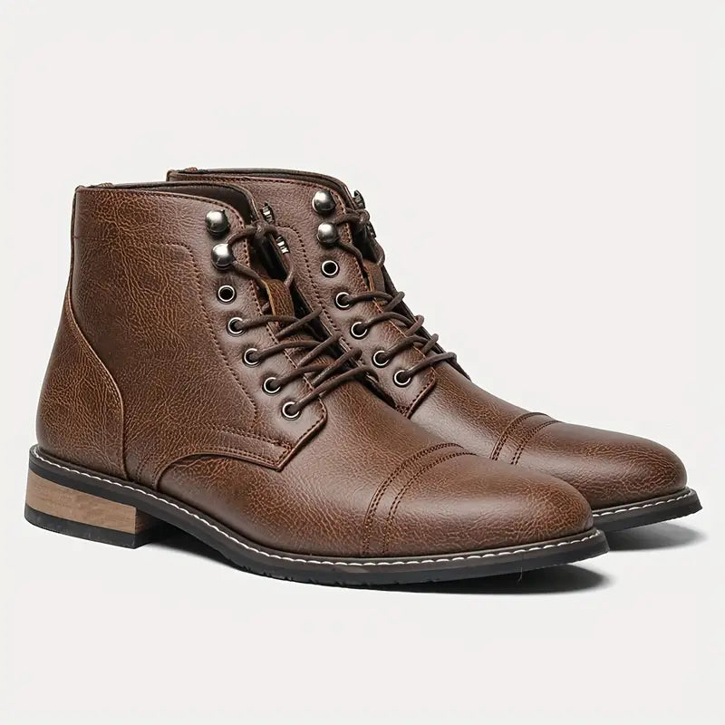 Trendy Vintage Leather Boots.