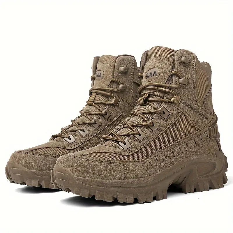 Daniel    | Sturdy High Men's Boots, Comfortable Non-Slip Lace-Up Shoes for Outdoor Activities