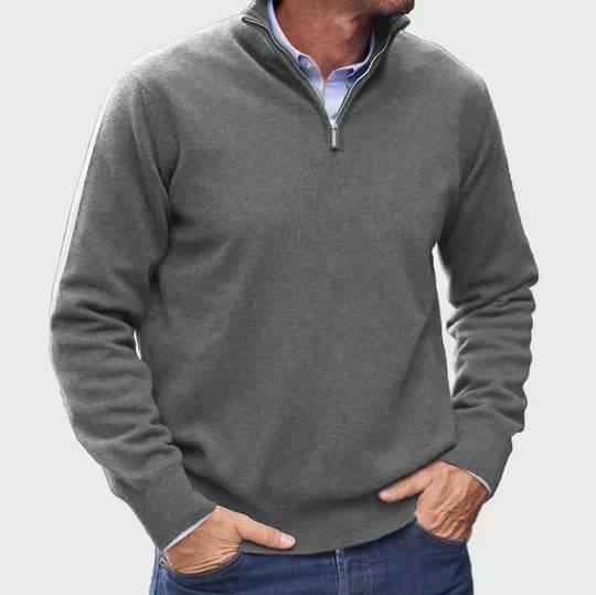 Charlie  | Italian cashmere sweater for men with zipper