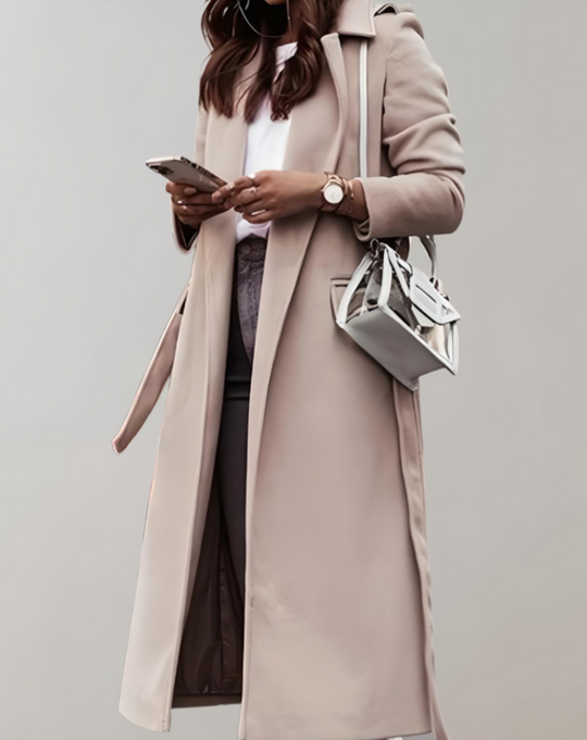 Hannah  | Elegant Oversized Women's Coat with Belt