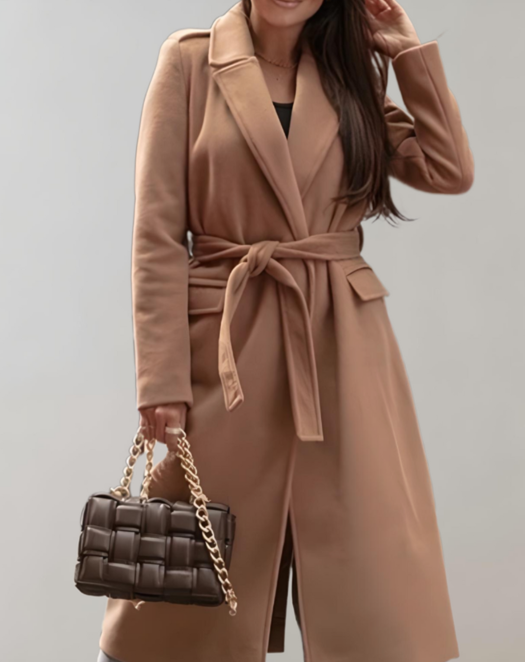 Hannah  | Elegant Oversized Women's Coat with Belt