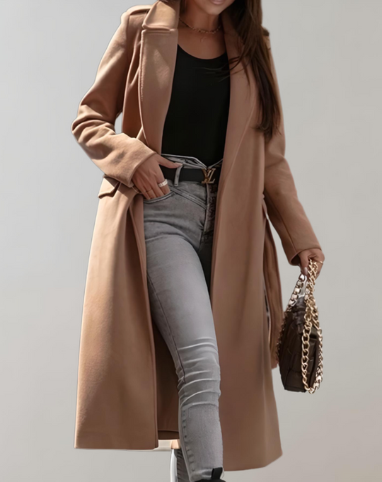 Hannah  | Elegant Oversized Women's Coat with Belt