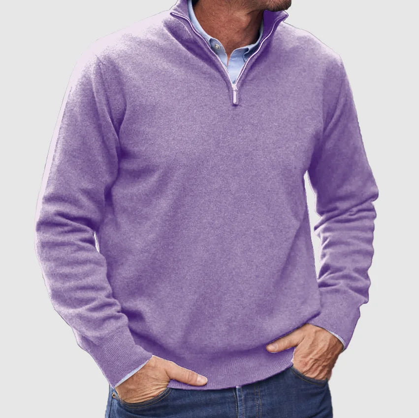 Charlie  | Italian cashmere sweater for men with zipper