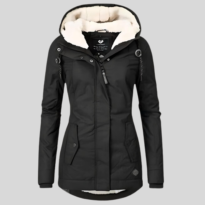 Chloe  | Long Waterproof Winter Jacket with Hood and Lining