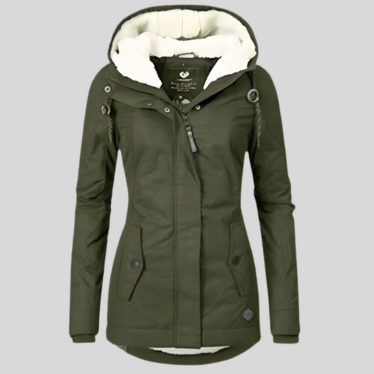 Chloe  | Long Waterproof Winter Jacket with Hood and Lining