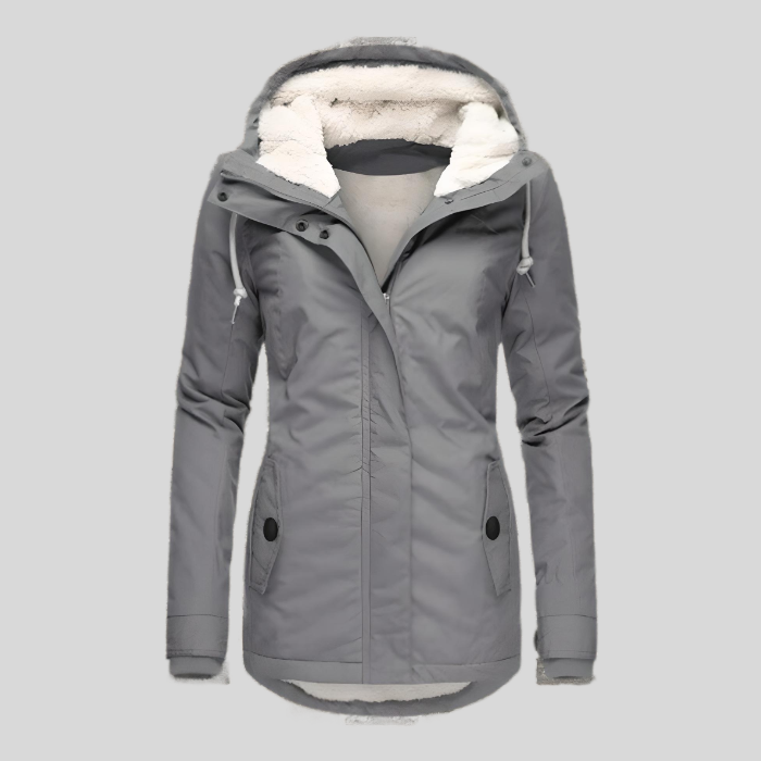 Chloe  | Long Waterproof Winter Jacket with Hood and Lining