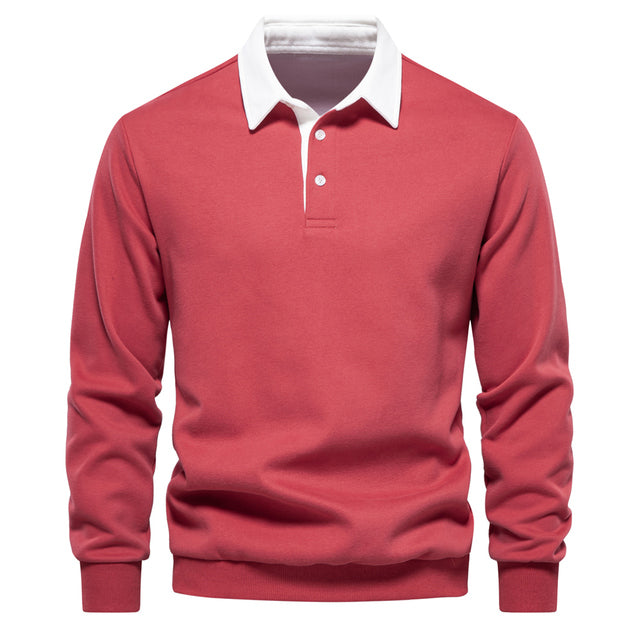 Isaac    | Long-Sleeve Polo Sweater