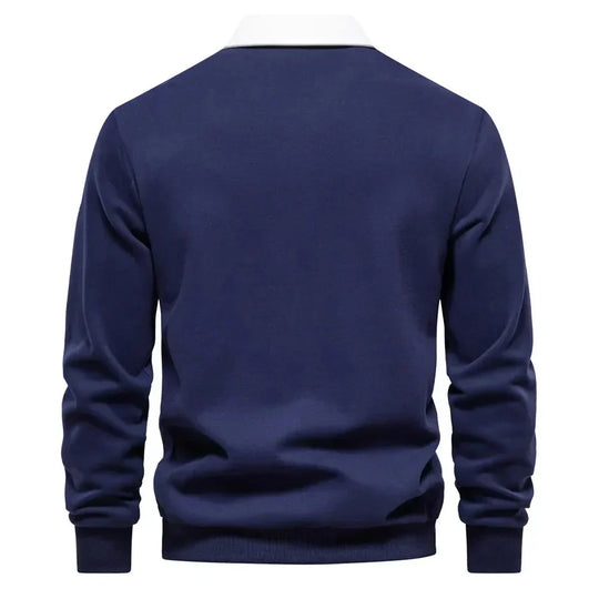 Isaac    | Long-Sleeve Polo Sweater