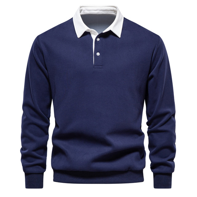 Isaac    | Long-Sleeve Polo Sweater