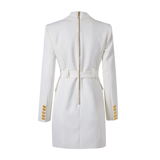 Abigail  | Classic Blazer Dress for the Office with Belt and Luxurious Buttons