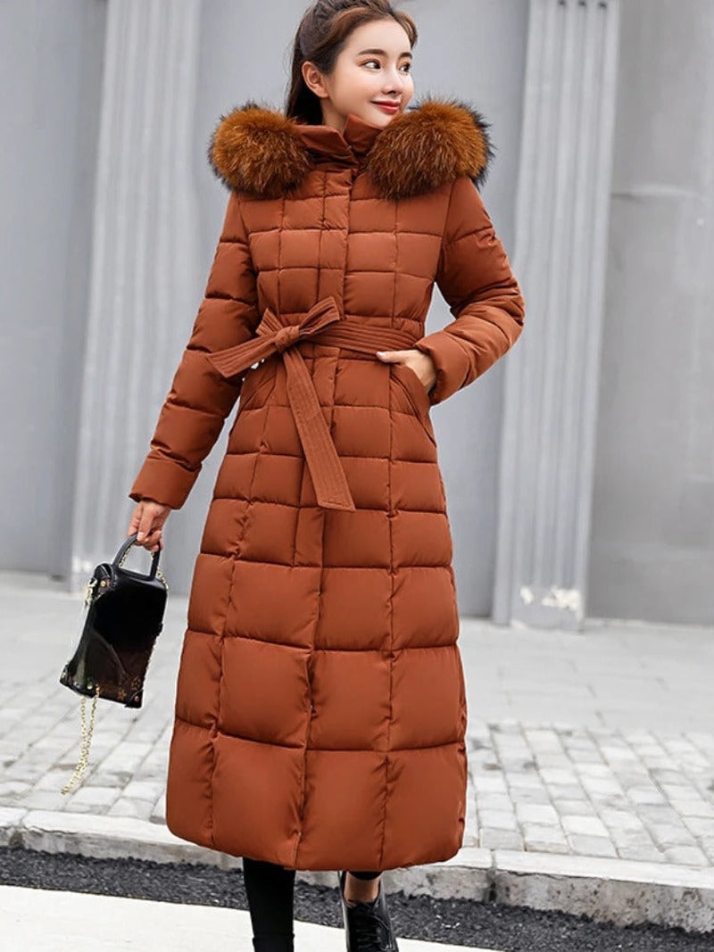 Isabella  | Fashionable Long Winter Coat with Belt for Stylish Women