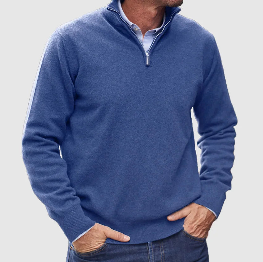 Charlie  | Italian cashmere sweater for men with zipper