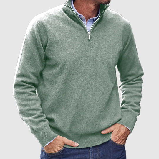 Charlie  | Italian cashmere sweater for men with zipper