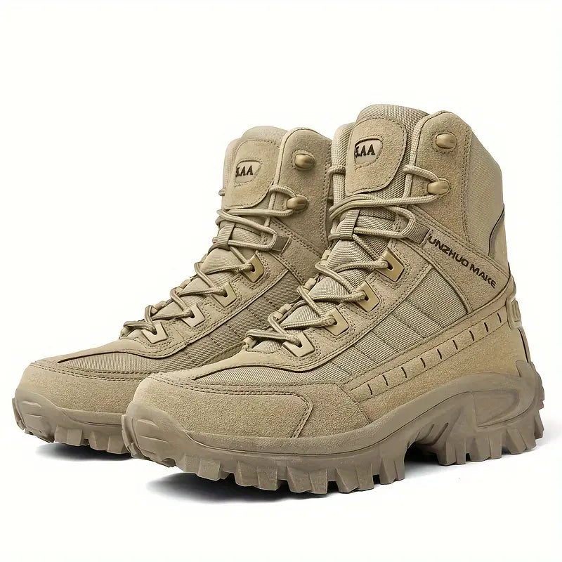 Daniel    | Sturdy High Men's Boots, Comfortable Non-Slip Lace-Up Shoes for Outdoor Activities