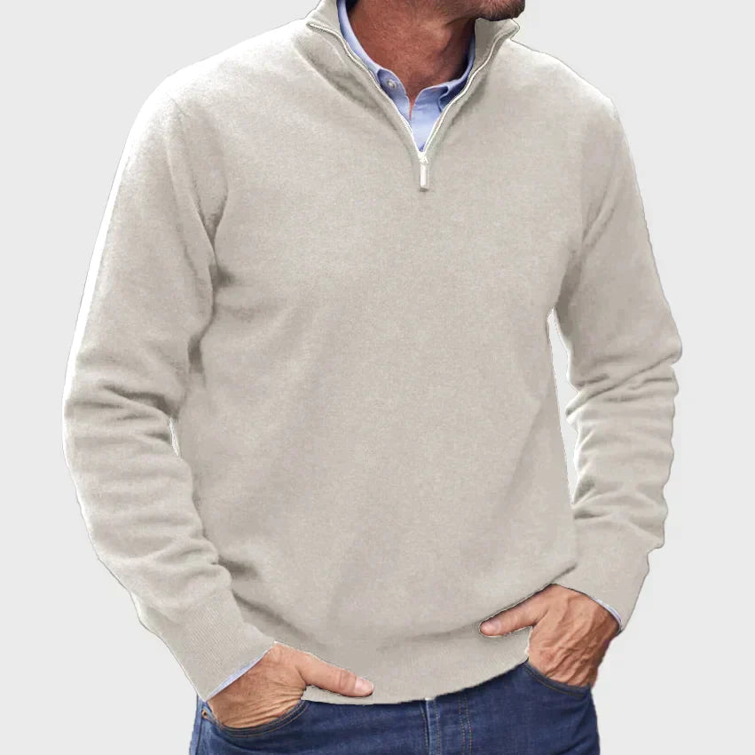 Jackson   | Italian Cashmere Sweater for Men with Zipper