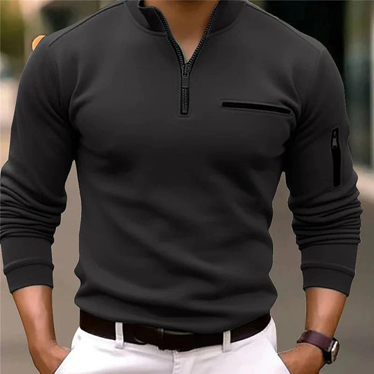 Leo   | Luxe Quarter-Zip Sweater